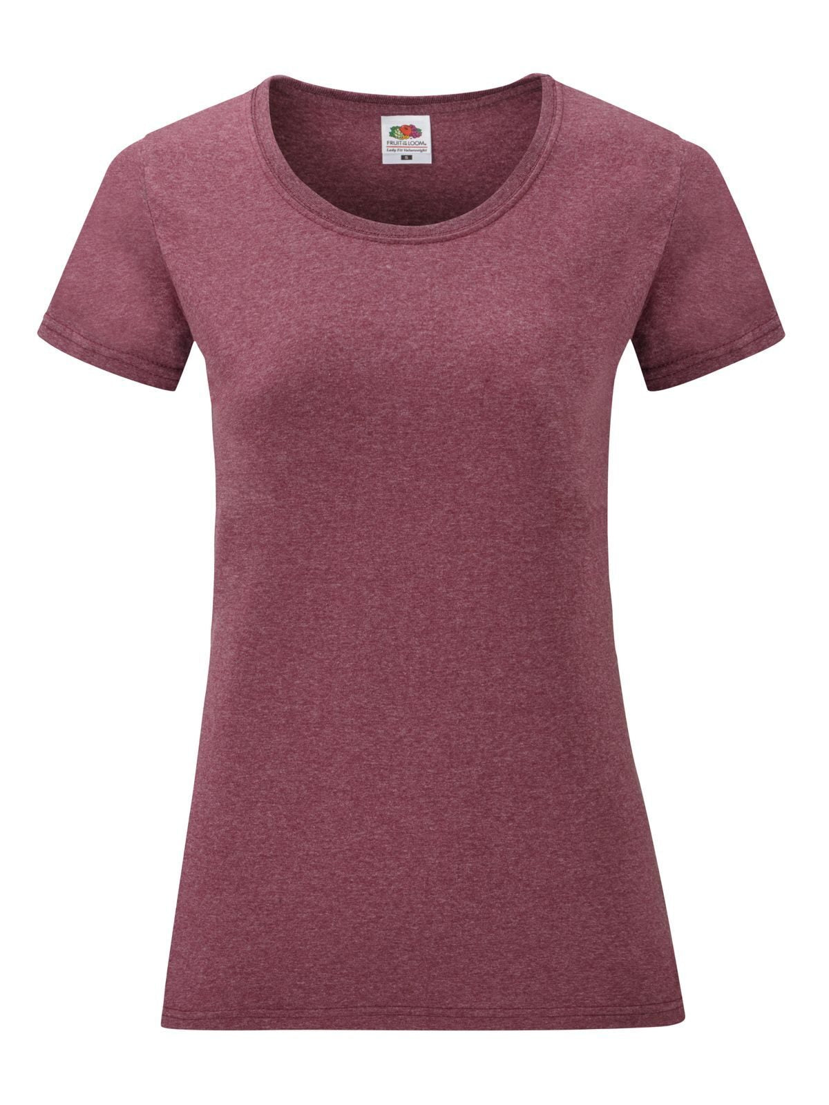 Valueweight T Damen T-Shirt – Fruit of the Loom – Farbe heather burgundy – individuell veredelbar