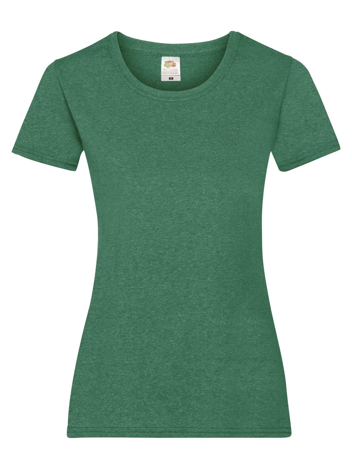 Valueweight T Damen T-Shirt – Fruit of the Loom – Farbe retro heather green – individuell veredelbar