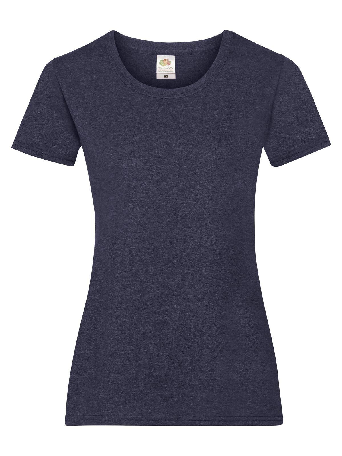 Valueweight T Damen T-Shirt – Fruit of the Loom – Farbe vintage heather navy – individuell veredelbar