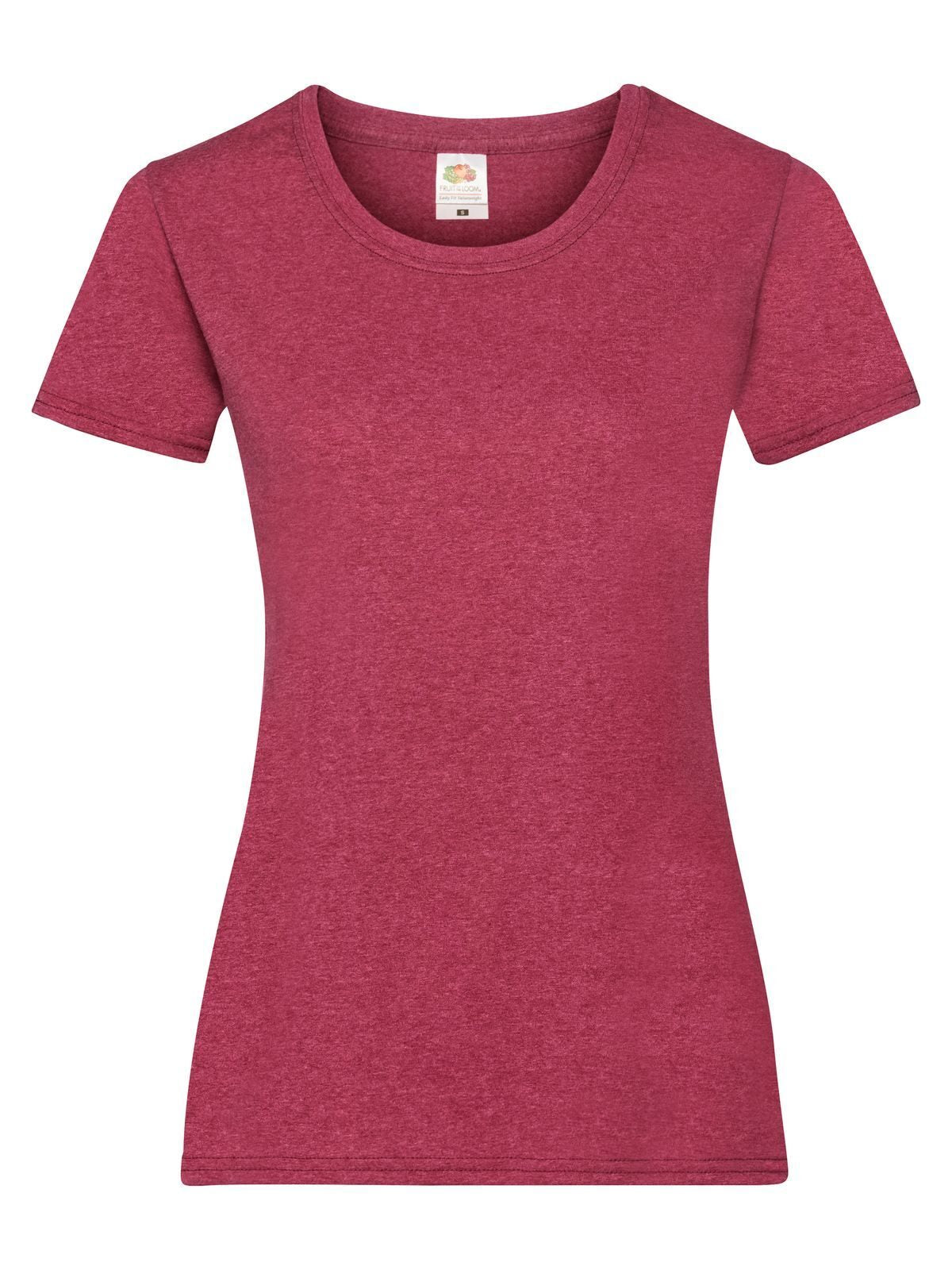 Valueweight T Damen T-Shirt – Fruit of the Loom – Farbe vintage heather red – individuell veredelbar