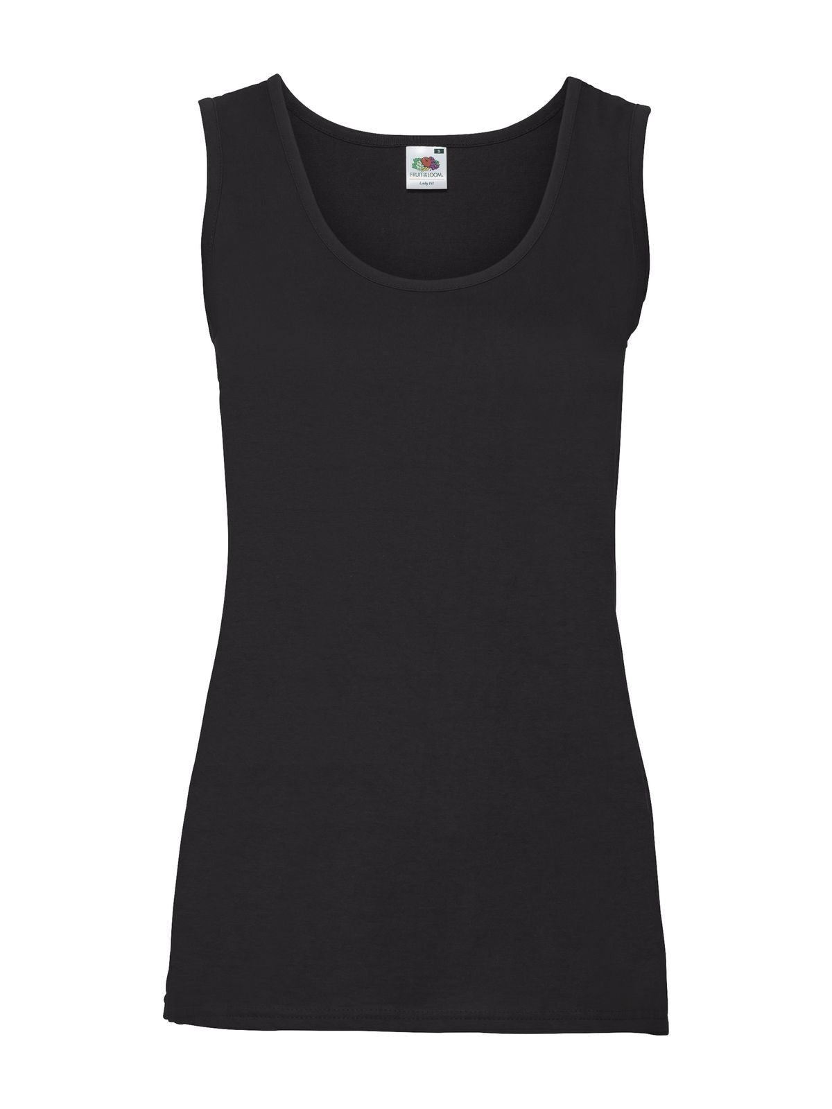 Valueweight Vest Damen T-Shirt – Fruit of the Loom – Farbe Schwarz – individuell veredelbar
