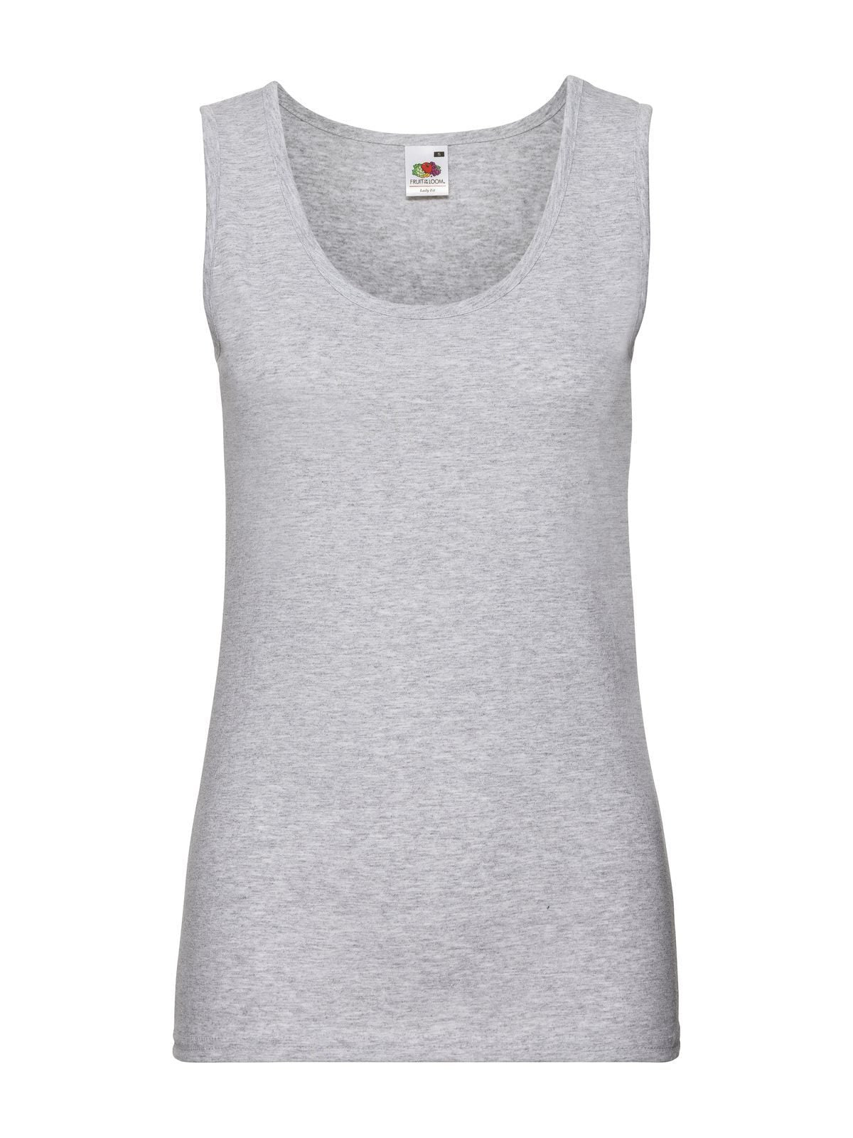 Valueweight Vest Damen T-Shirt – Fruit of the Loom – Farbe heather grey – individuell veredelbar