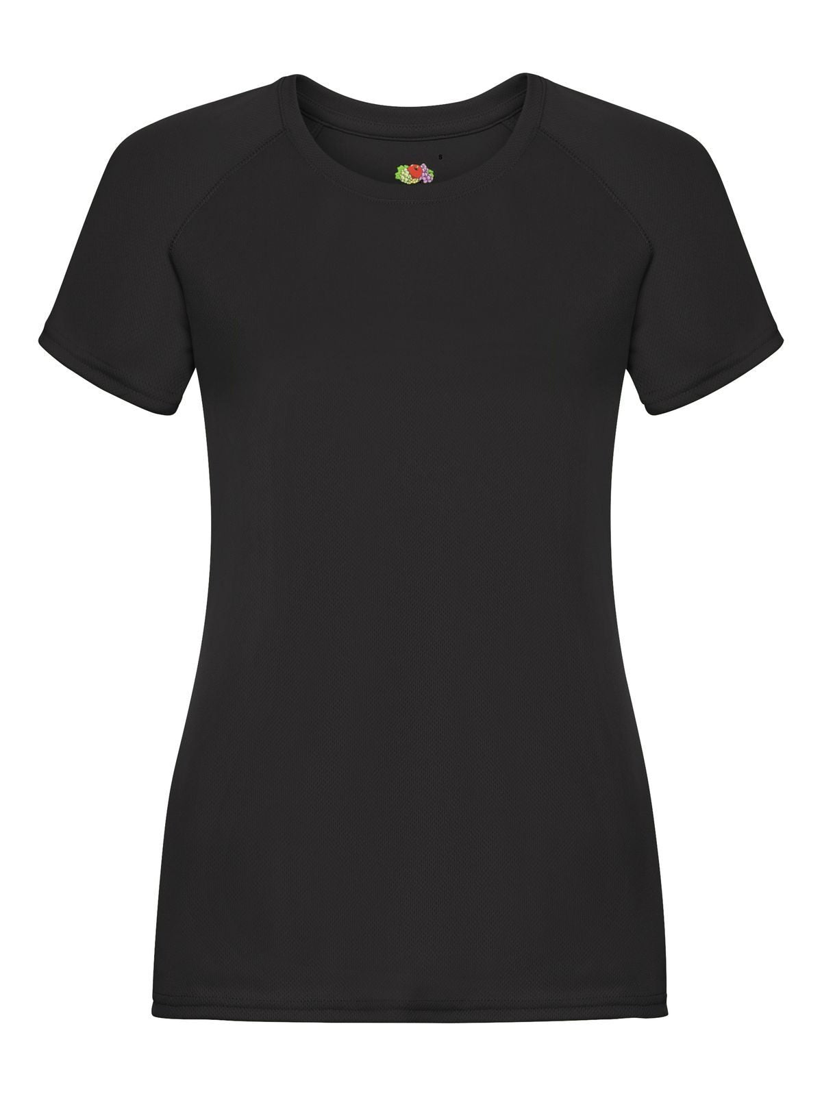Performance T Damen T-Shirt – Fruit of the Loom – Farbe Schwarz – individuell veredelbar