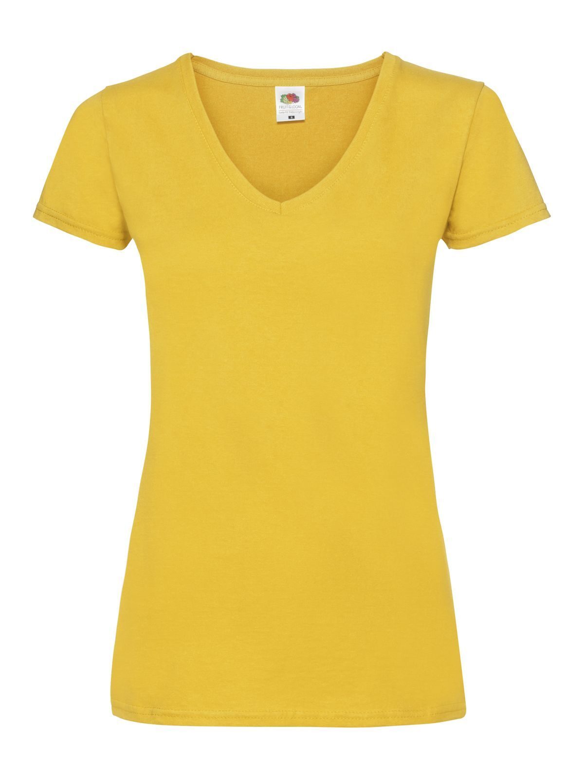 Valueweight V-Neck T Damen T-Shirt – Fruit of the Loom – Farbe sunflower – individuell veredelbar