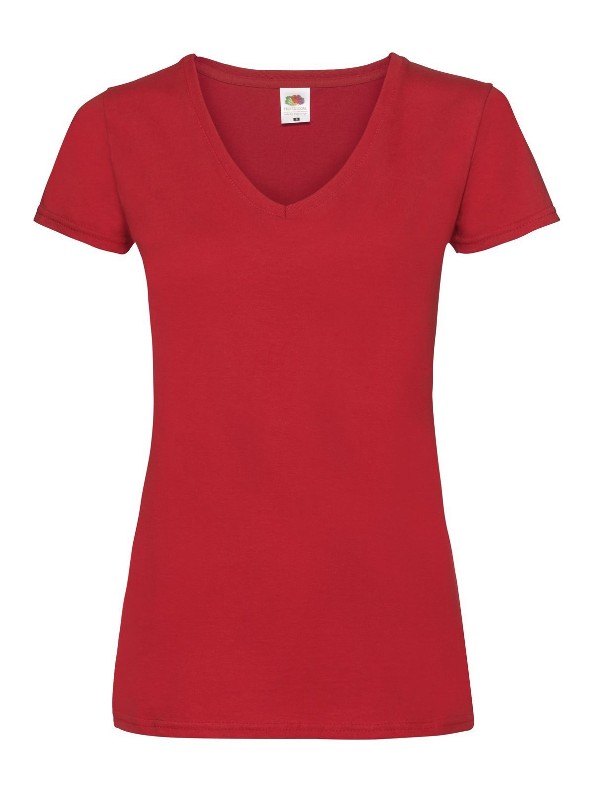 Valueweight V-Neck T Damen T-Shirt – Fruit of the Loom – Farbe Rot – individuell veredelbar