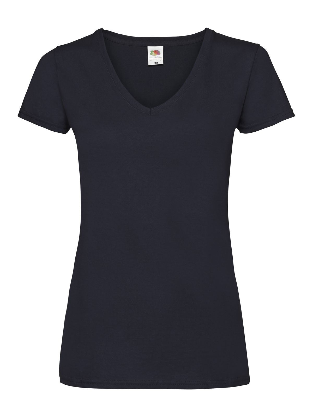 Valueweight V-Neck T Damen T-Shirt – Fruit of the Loom – Farbe deep navy – individuell veredelbar