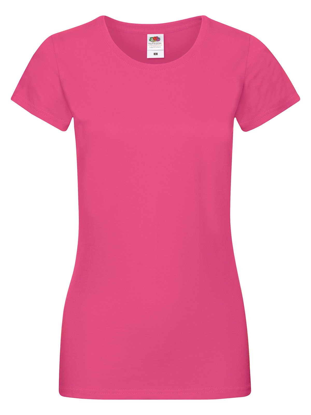 Sofspun T Damen T-Shirt – Fruit of the Loom – Farbe Fuchsia – individuell veredelbar