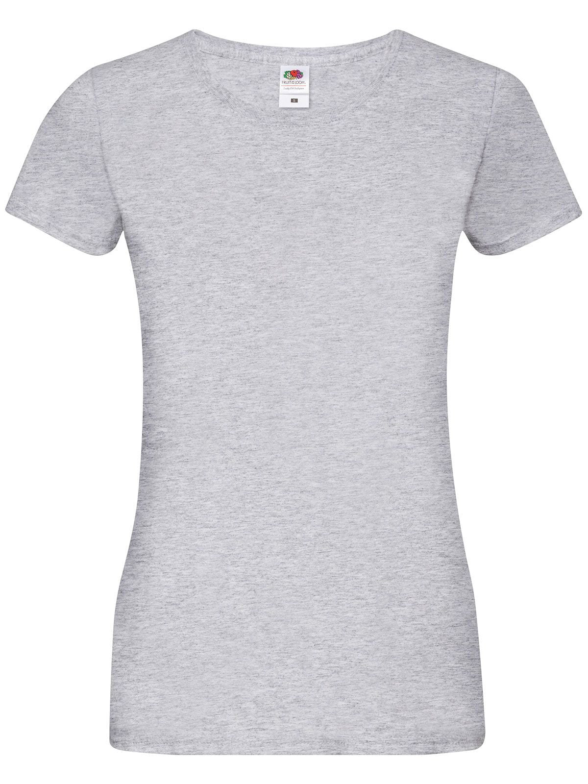 Sofspun T Damen T-Shirt – Fruit of the Loom – Farbe heather grey – individuell veredelbar