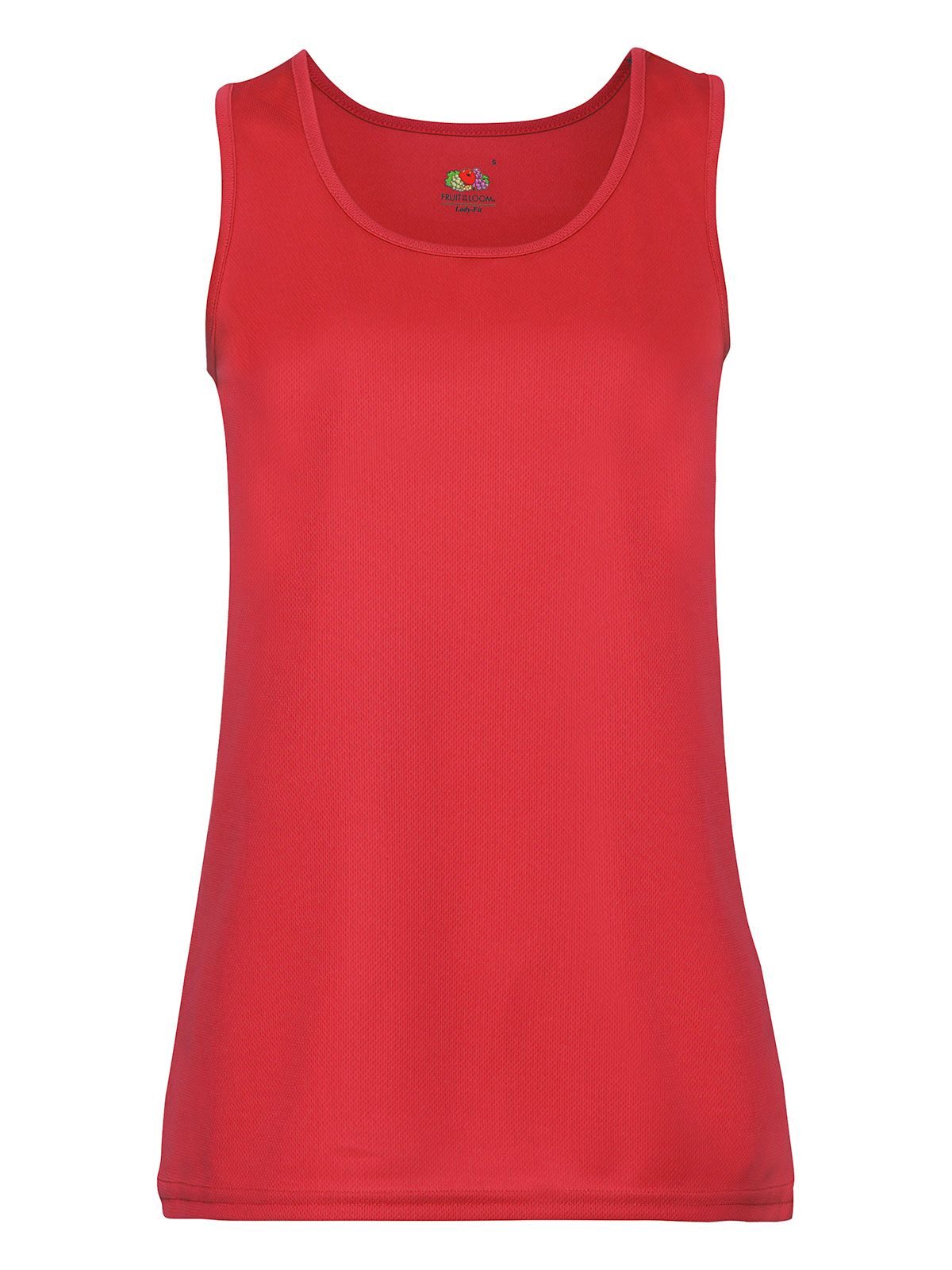 Performance Vest Damen T-Shirt – Fruit of the Loom – Farbe Rot – individuell veredelbar