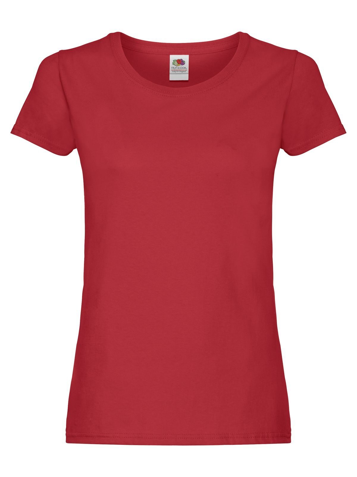 Original T Damen T-Shirt – Fruit of the Loom – Farbe Rot – individuell veredelbar