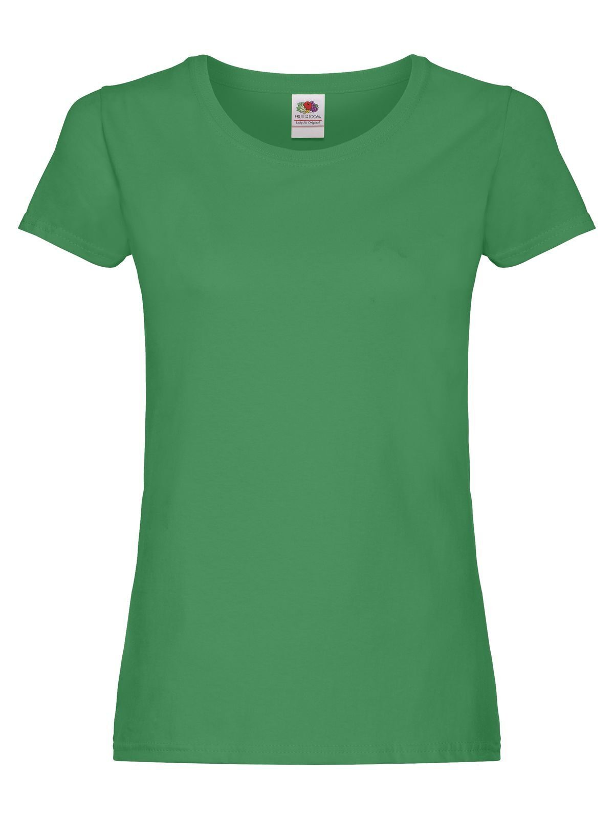Original T Damen T-Shirt – Fruit of the Loom – Farbe Kellygrün – individuell veredelbar
