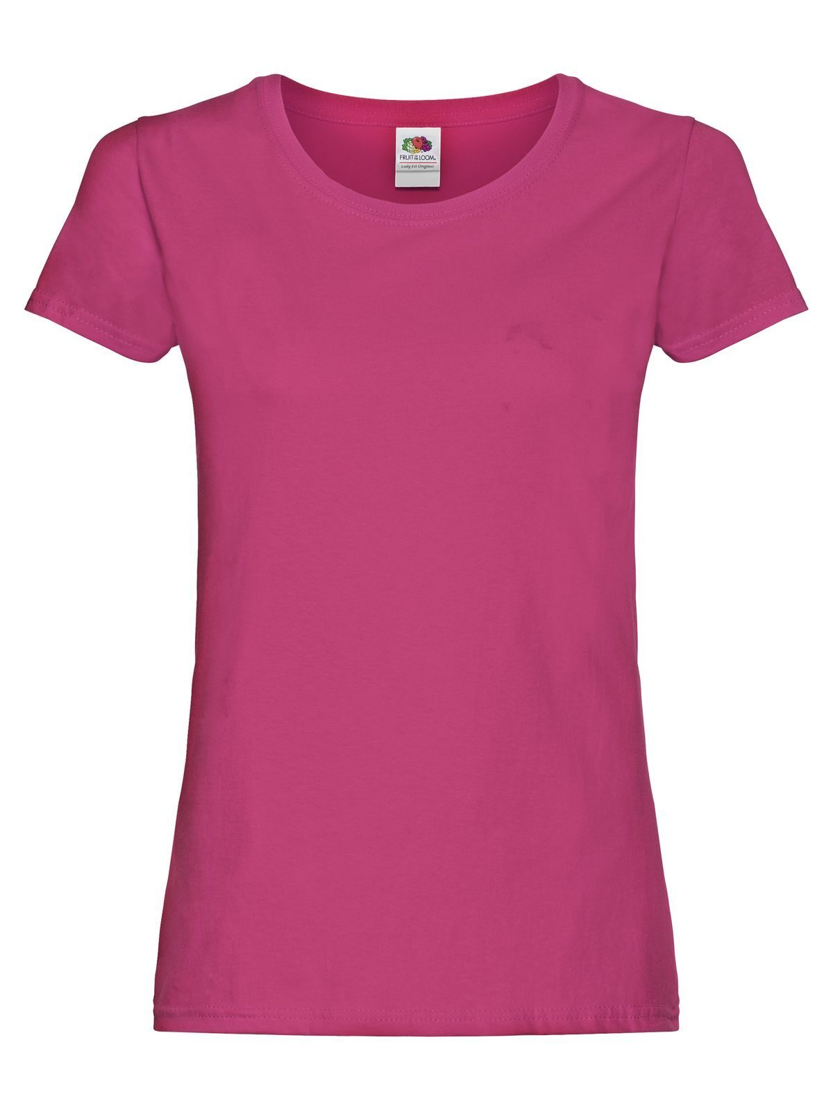 Original T Damen T-Shirt – Fruit of the Loom – Farbe Fuchsia – individuell veredelbar