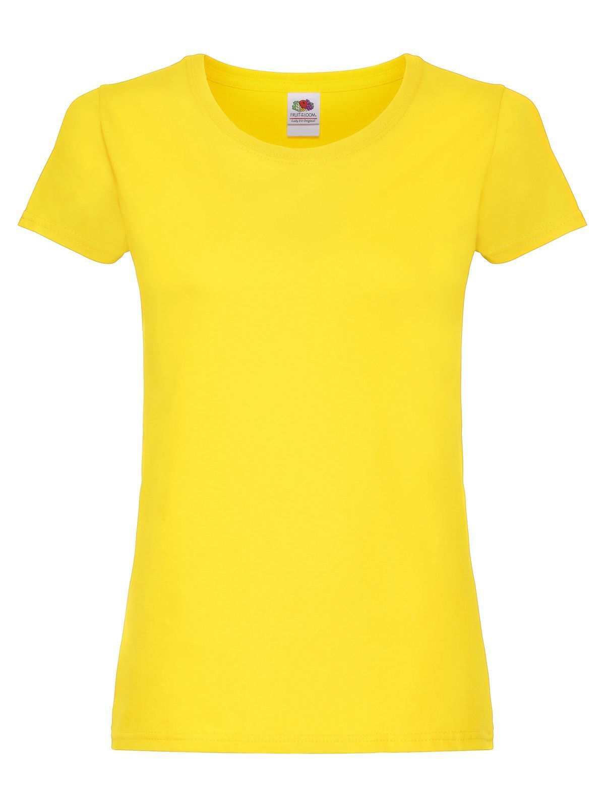 Original T Damen T-Shirt – Fruit of the Loom – Farbe Gelb – individuell veredelbar