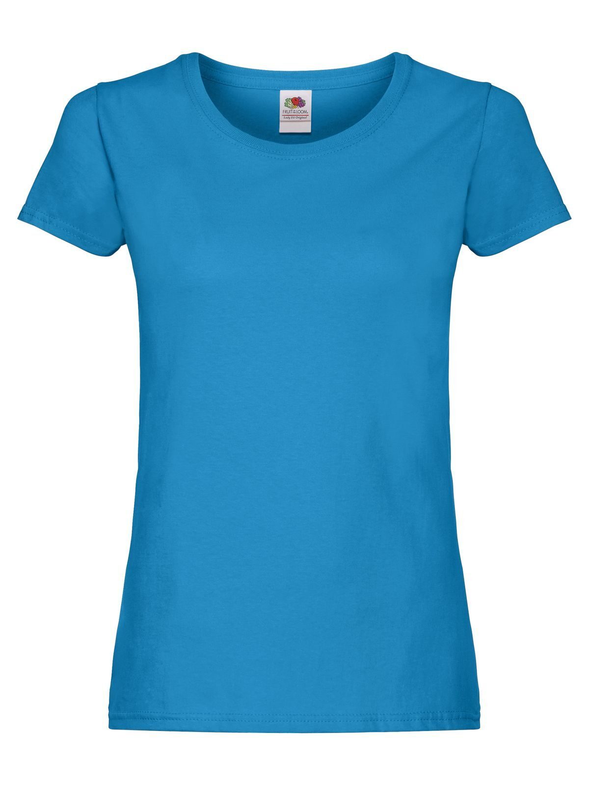 Original T Damen T-Shirt – Fruit of the Loom – Farbe azure blue – individuell veredelbar
