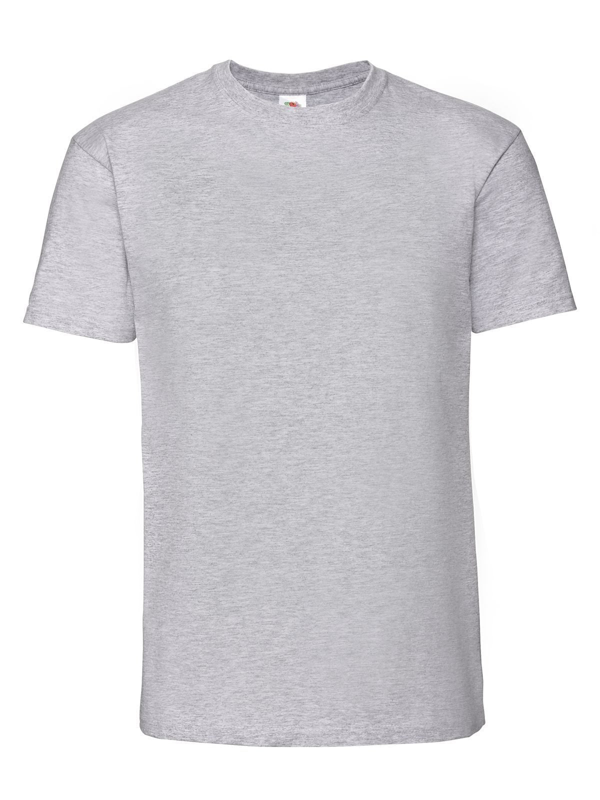 Iconic 195 T T-Shirt – Fruit of the Loom – Farbe heather grey – individuell veredelbar