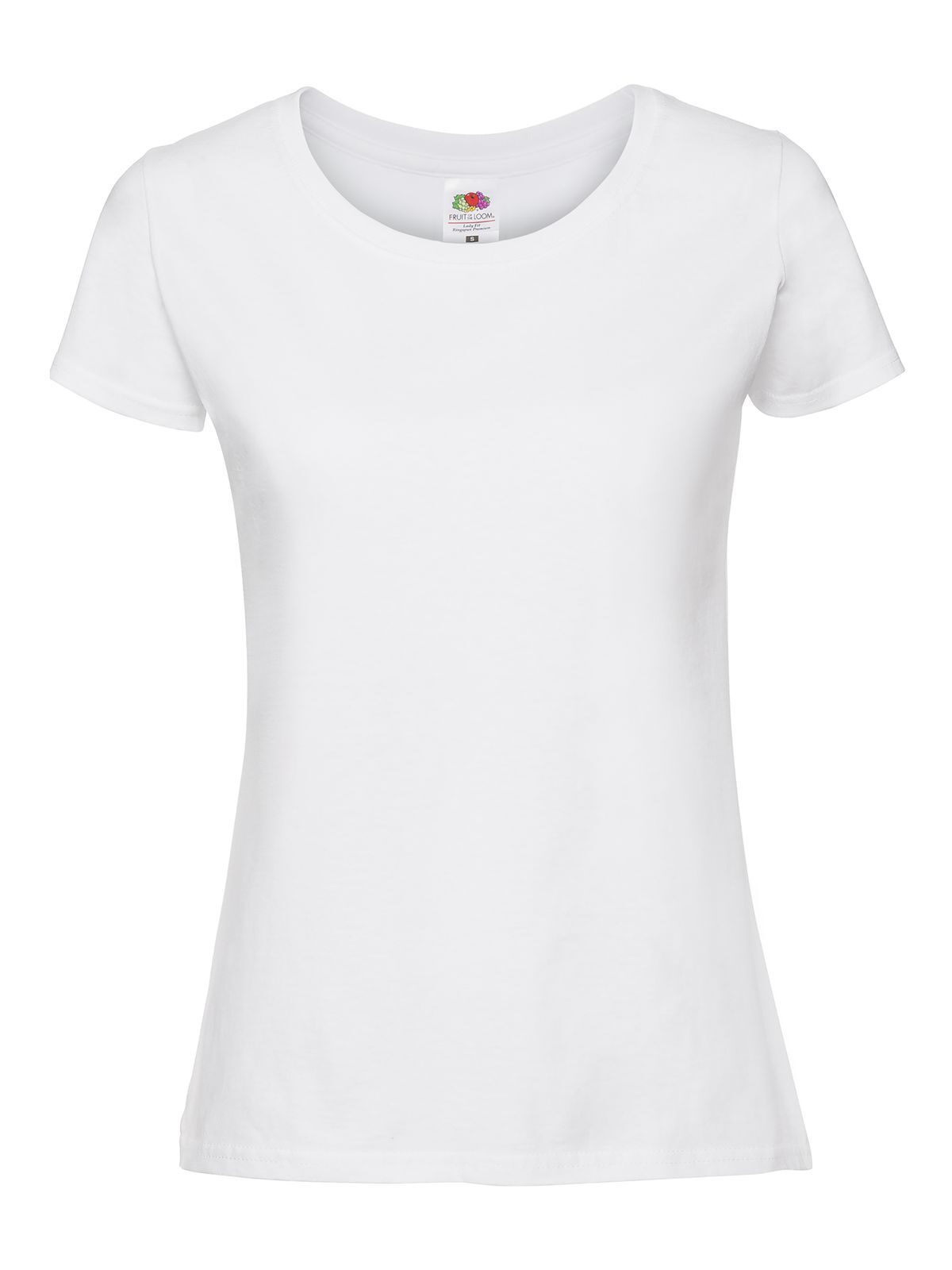 Iconic 195 T Damen T-Shirt – Fruit of the Loom – Farbe Weiß – individuell veredelbar