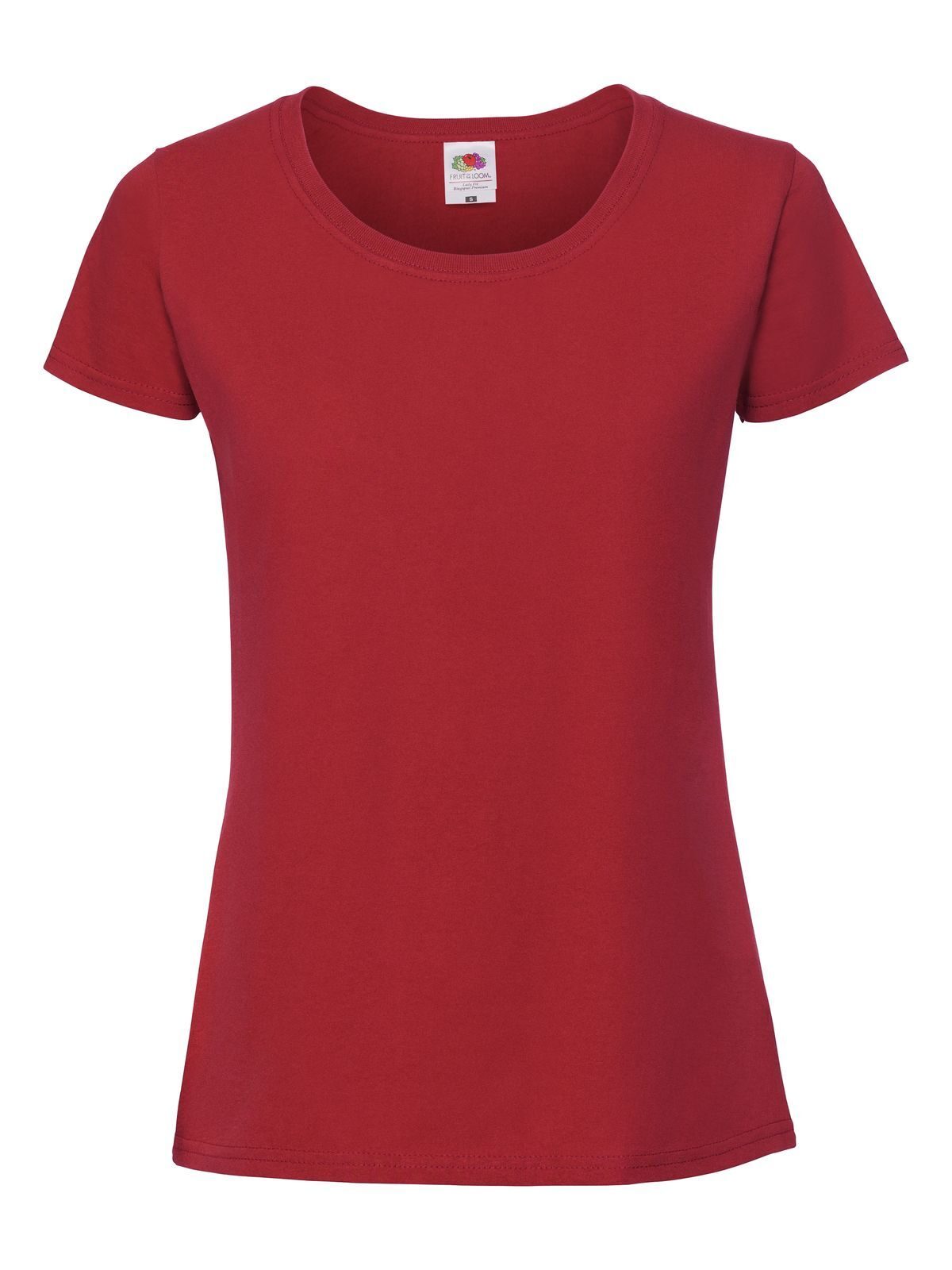 Iconic 195 T Damen T-Shirt – Fruit of the Loom – Farbe Rot – individuell veredelbar