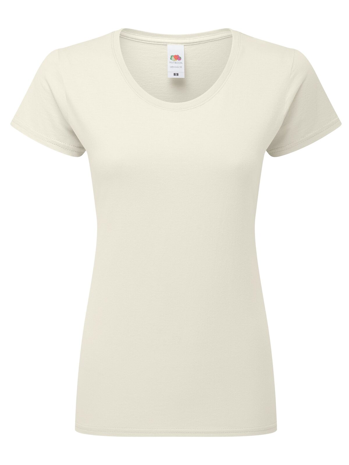 Iconic 195 T Damen T-Shirt – Fruit of the Loom – Farbe Natur – individuell veredelbar