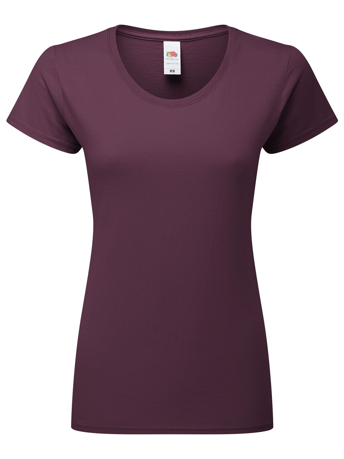 Iconic 195 T Damen T-Shirt – Fruit of the Loom – Farbe dark plum – individuell veredelbar