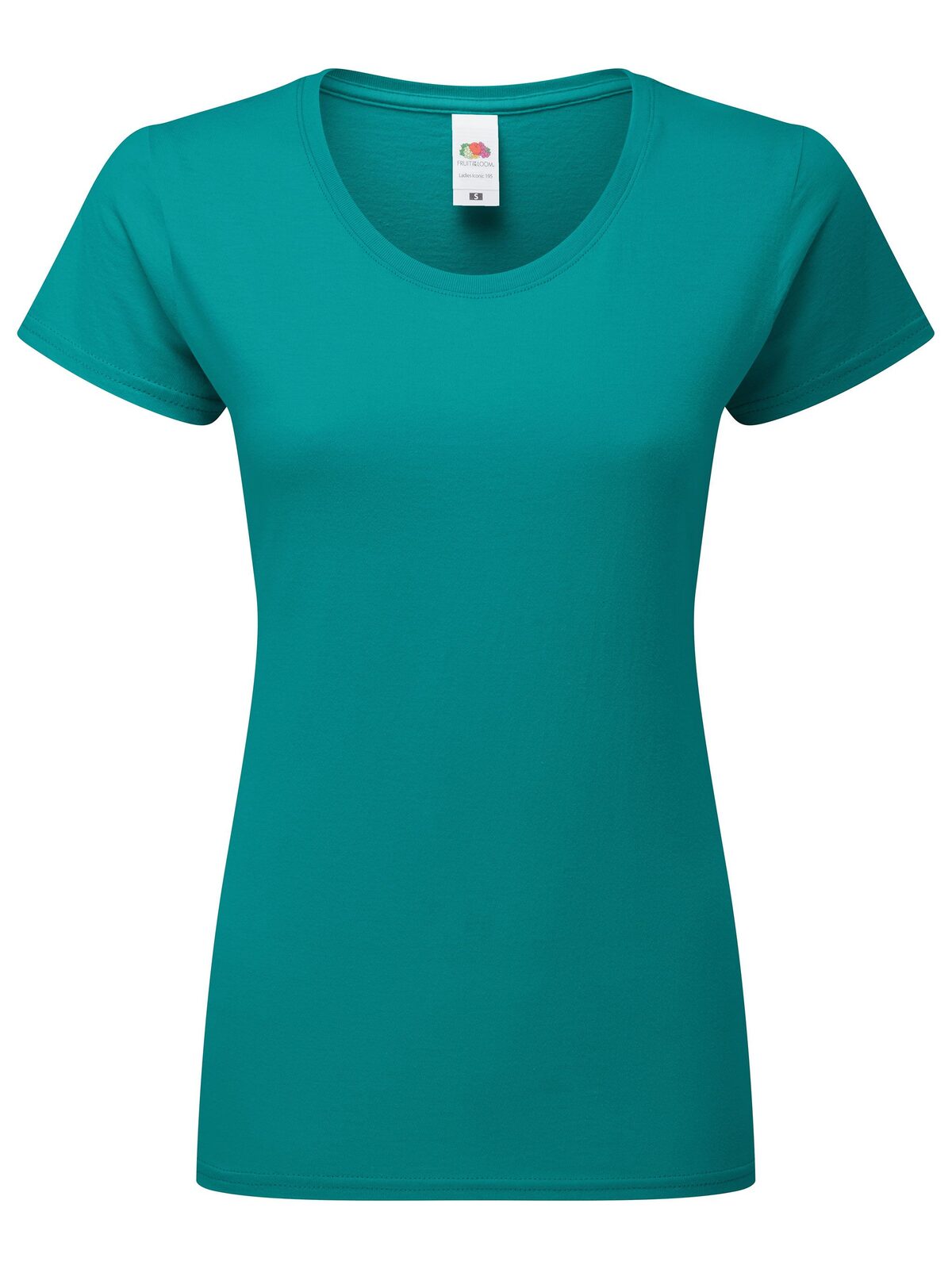 Iconic 195 T Damen T-Shirt – Fruit of the Loom – Farbe ocean teal – individuell veredelbar