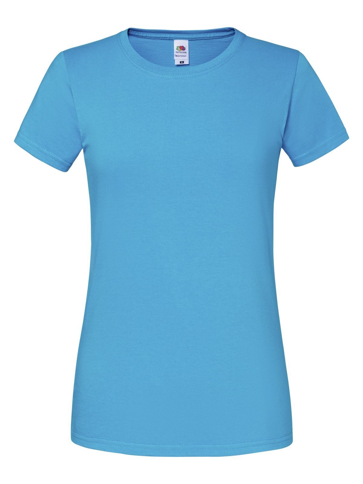 Iconic 195 T Damen T-Shirt – Fruit of the Loom – Farbe azure blue – individuell veredelbar