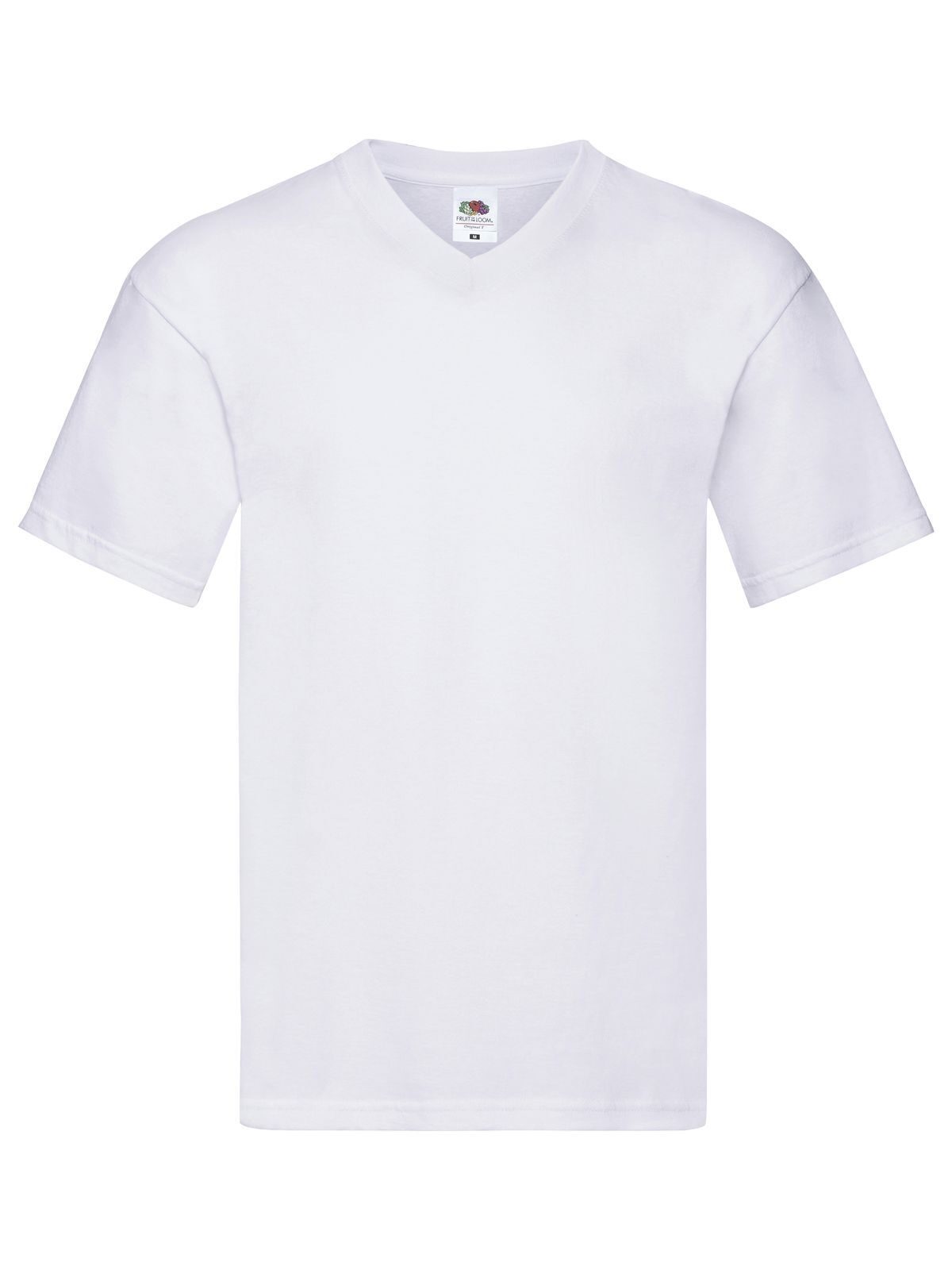 Original V-Neck T T-Shirt – Fruit of the Loom – Farbe Weiß – individuell veredelbar