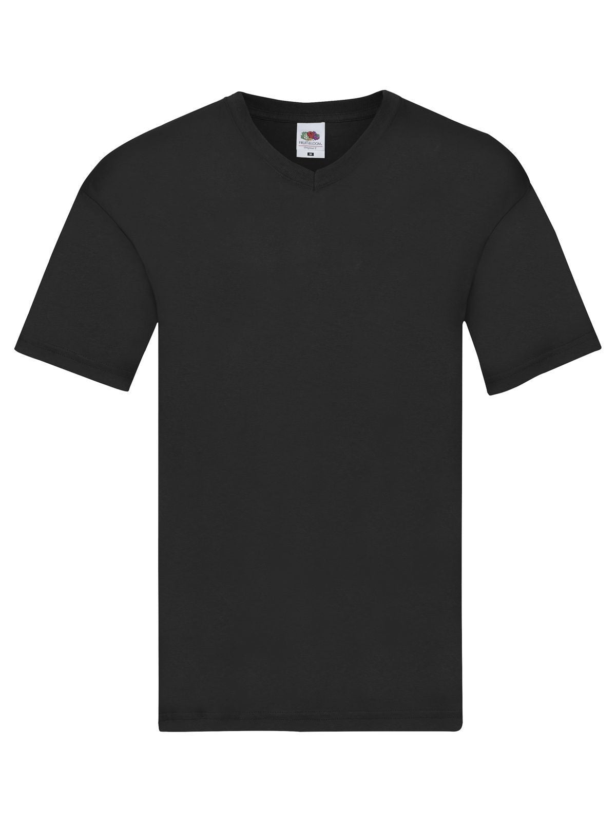 Original V-Neck T T-Shirt – Fruit of the Loom – Farbe Schwarz – individuell veredelbar