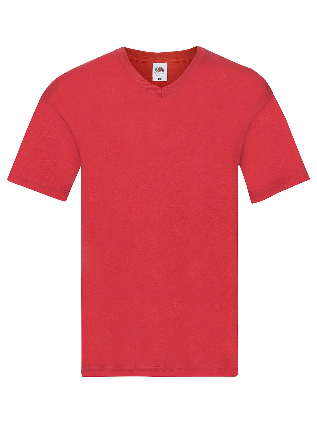 Original V-Neck T T-Shirt – Fruit of the Loom – Farbe Rot – individuell veredelbar