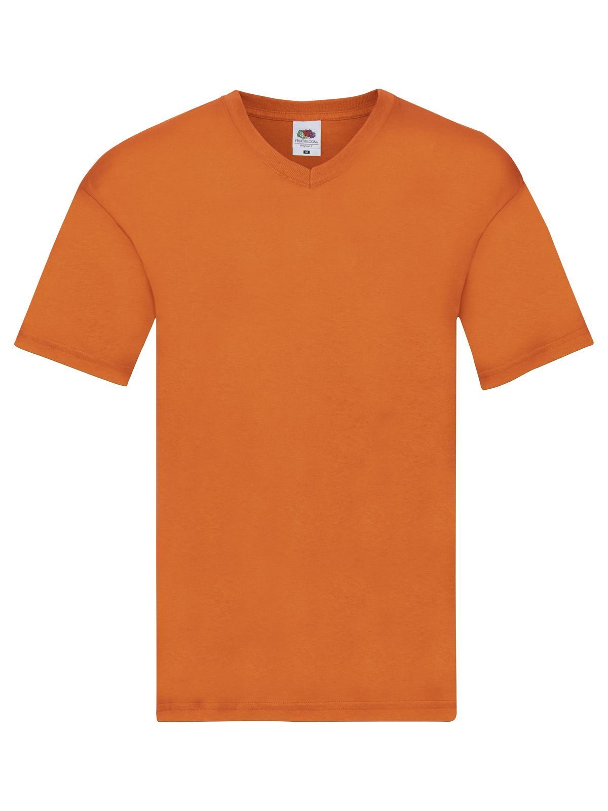 Original V-Neck T T-Shirt – Fruit of the Loom – Farbe Orange – individuell veredelbar