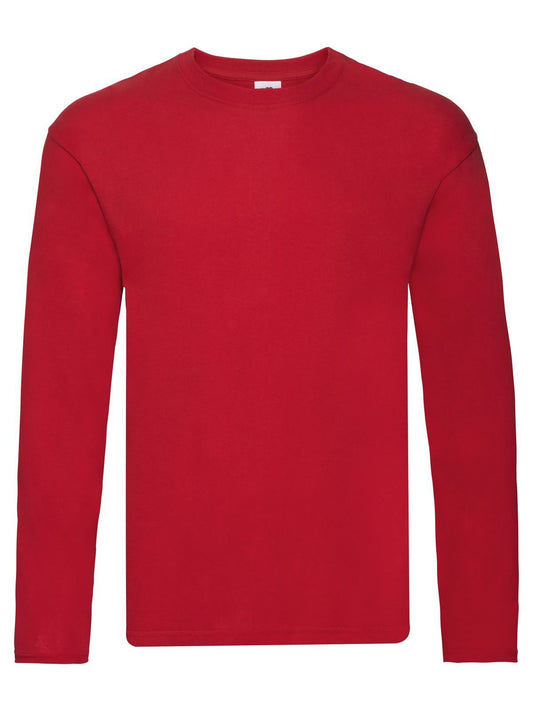 Original Long Sleeve T T-Shirt – Fruit of the Loom – Farbe Rot – individuell veredelbar