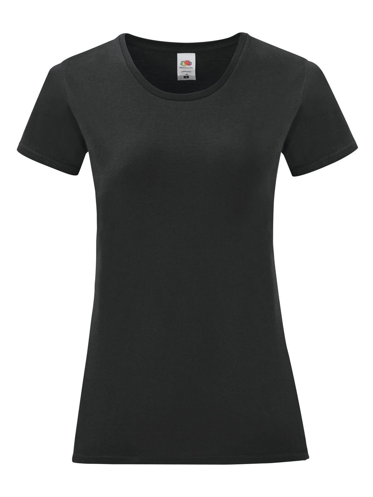 Iconic 150 T Damen T-Shirt – Fruit of the Loom – Farbe Schwarz – individuell veredelbar