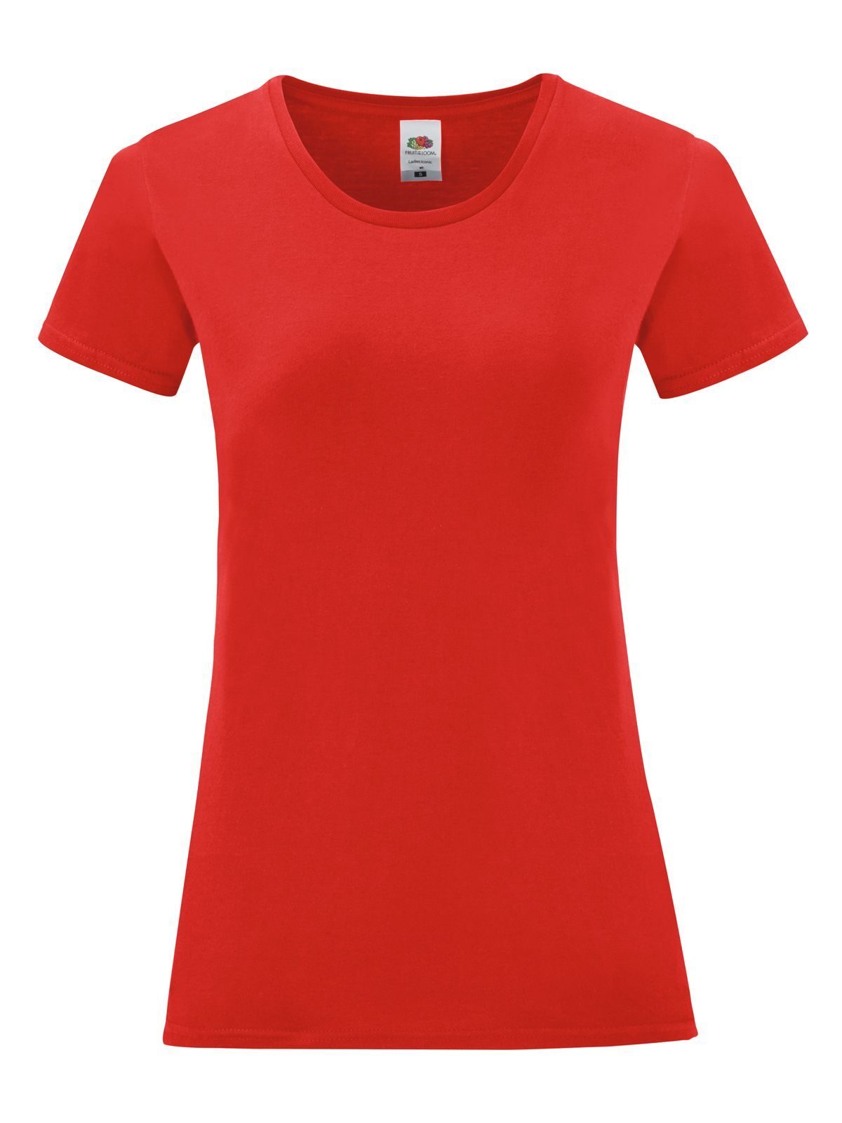Iconic 150 T Damen T-Shirt – Fruit of the Loom – Farbe Rot – individuell veredelbar