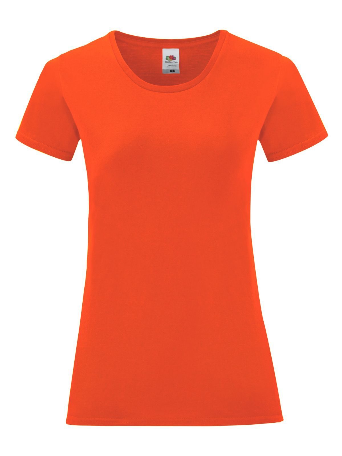 Iconic 150 T Damen T-Shirt – Fruit of the Loom – Farbe flame – individuell veredelbar