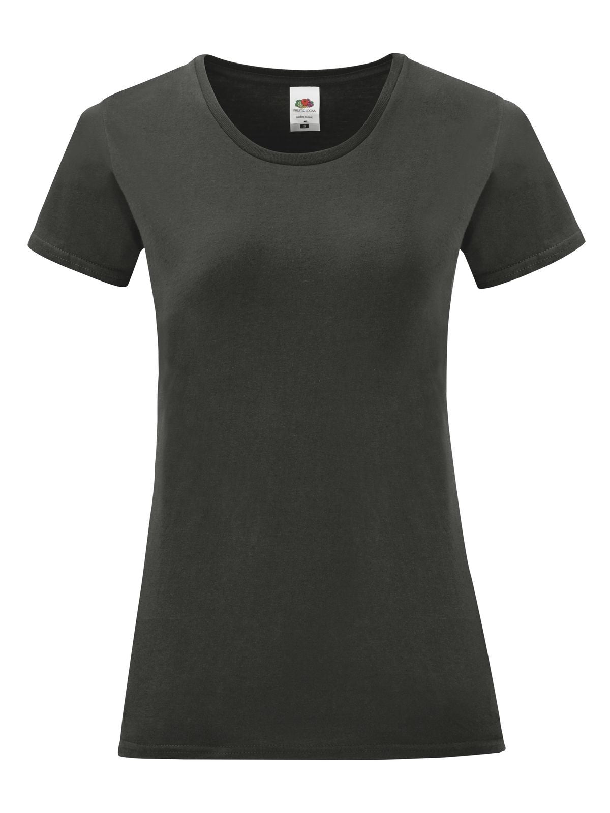 Iconic 150 T Damen T-Shirt – Fruit of the Loom – Farbe light graphite – individuell veredelbar