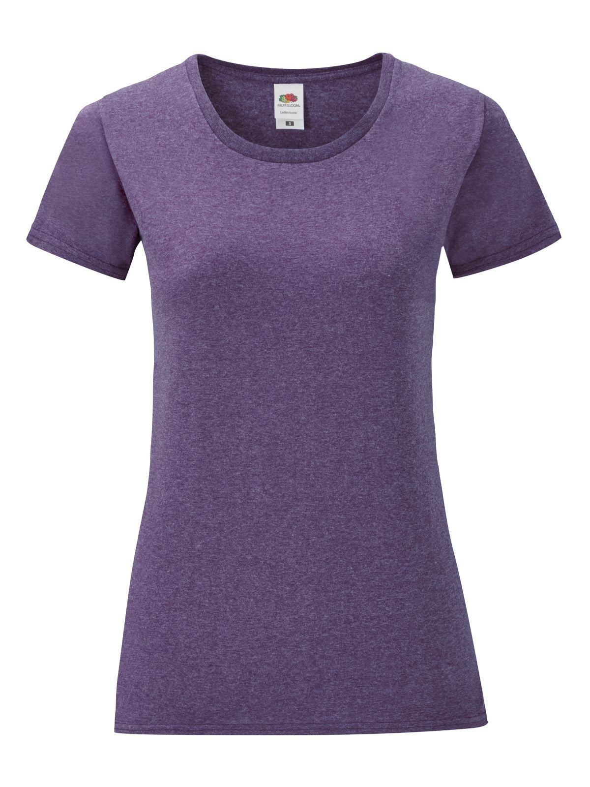 Iconic 150 T Damen T-Shirt – Fruit of the Loom – Farbe heather purple – individuell veredelbar
