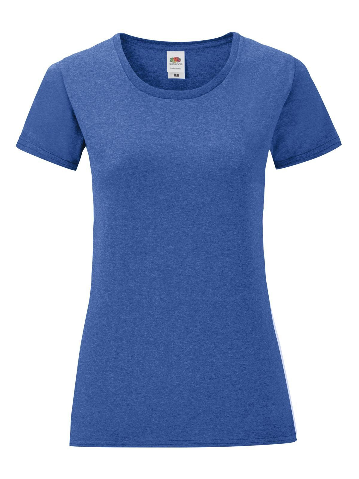 Iconic 150 T Damen T-Shirt – Fruit of the Loom – Farbe retro heather royal – individuell veredelbar