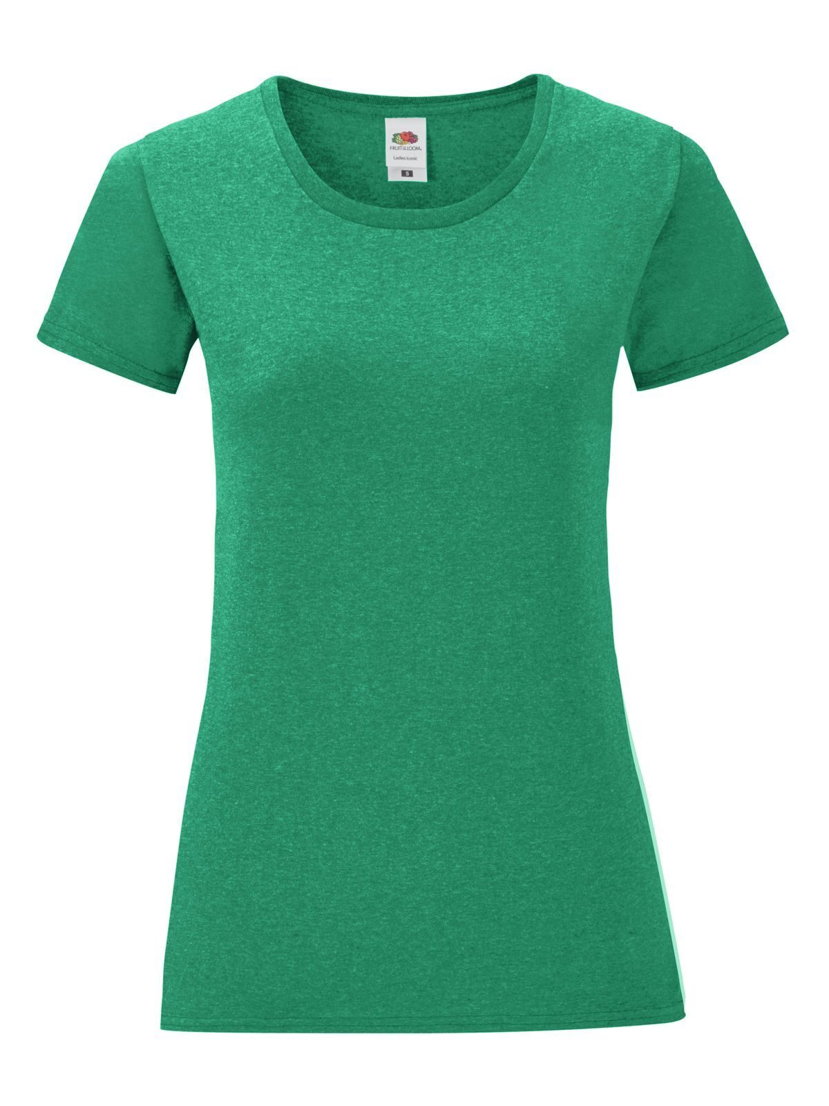 Iconic 150 T Damen T-Shirt – Fruit of the Loom – Farbe retro heather green – individuell veredelbar