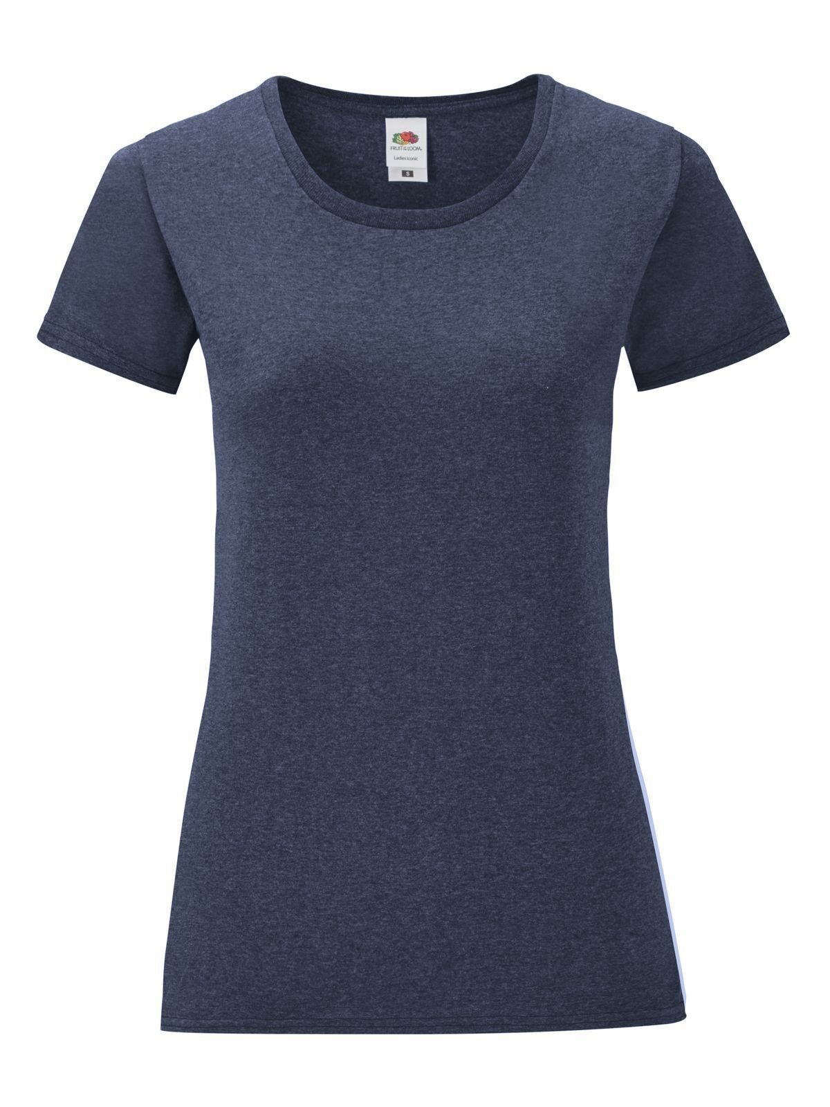 Iconic 150 T Damen T-Shirt – Fruit of the Loom – Farbe vintage heather navy – individuell veredelbar