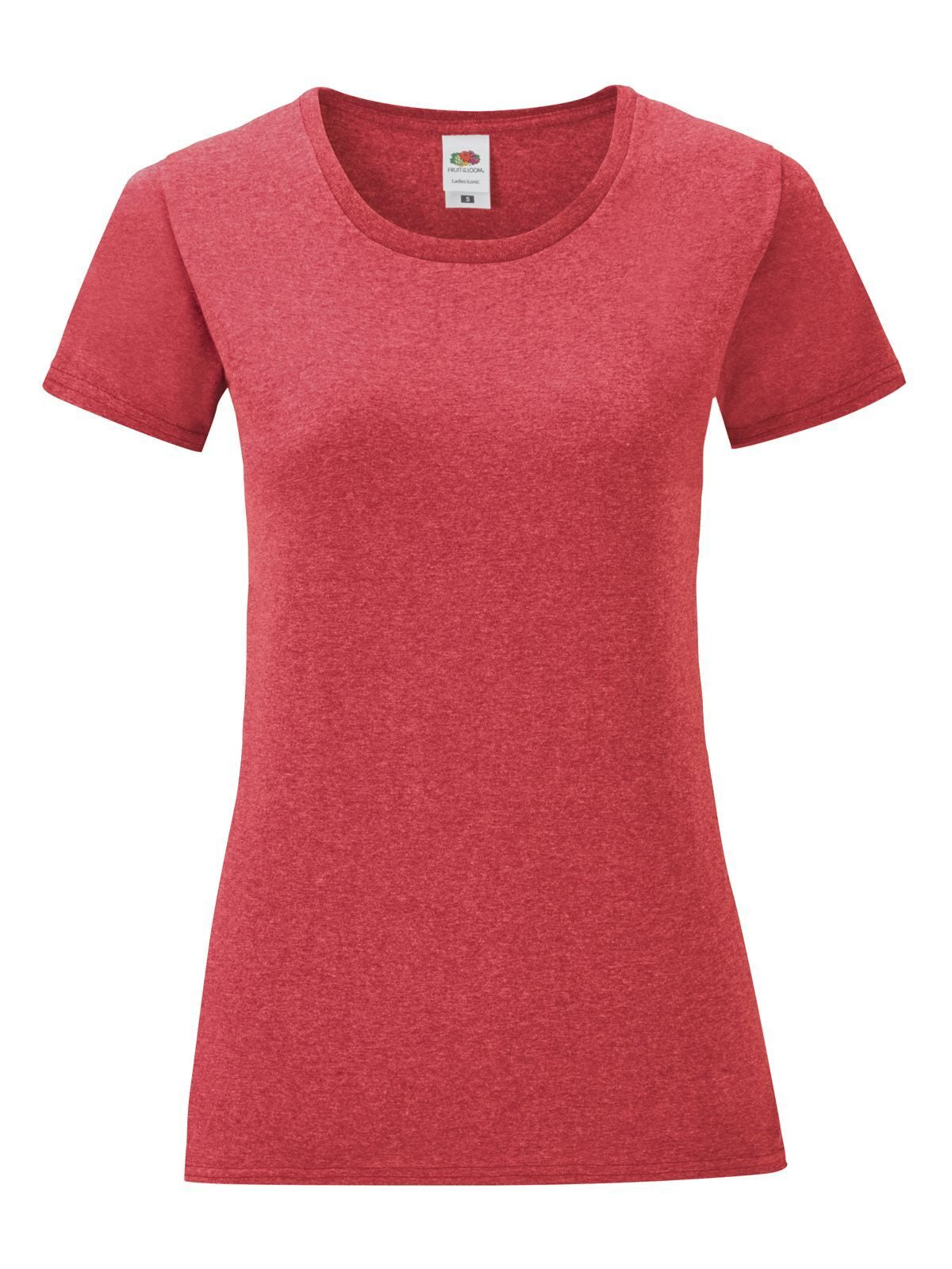 Iconic 150 T Damen T-Shirt – Fruit of the Loom – Farbe vintage heather red – individuell veredelbar