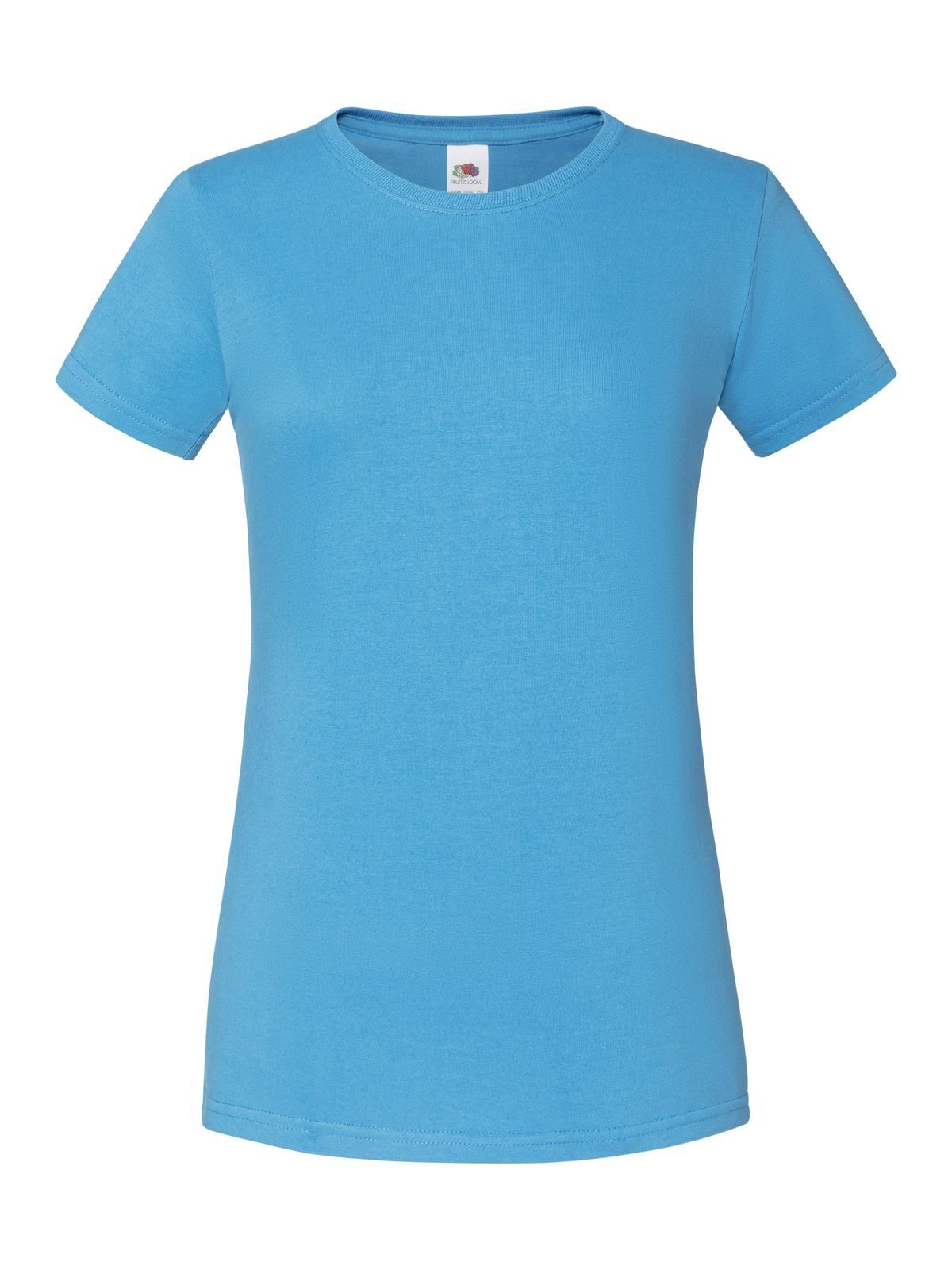 Iconic 150 T Damen T-Shirt – Fruit of the Loom – Farbe azure blue – individuell veredelbar