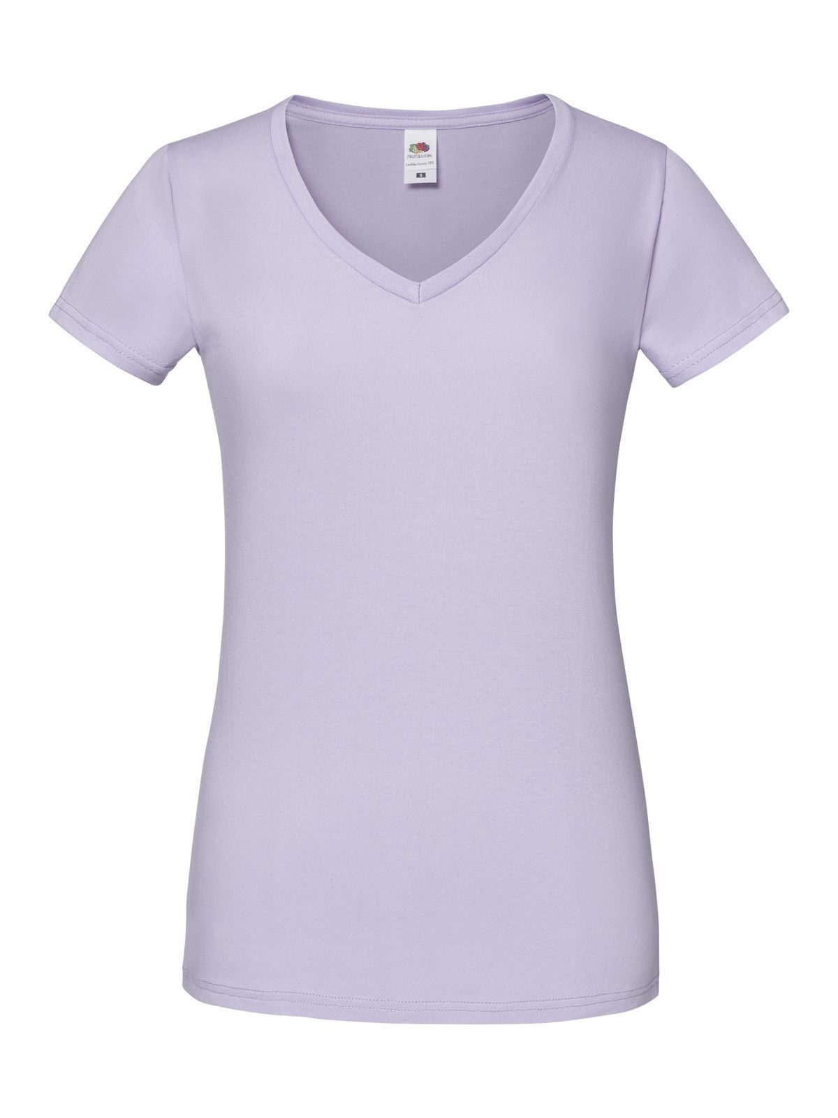 150 V-Neck T Damen T-Shirt – Fruit of the Loom – Farbe soft lavender – individuell veredelbar