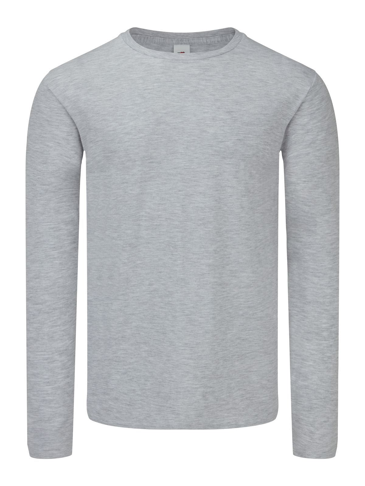 Iconic 150 LS T T-Shirt – Fruit of the Loom – Farbe heather grey – individuell veredelbar