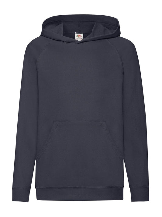 Lightweight Hooded Sweat Kinder Sweatshirt / Hoodie – Fruit of the Loom – Farbe deep navy – individuell veredelbar