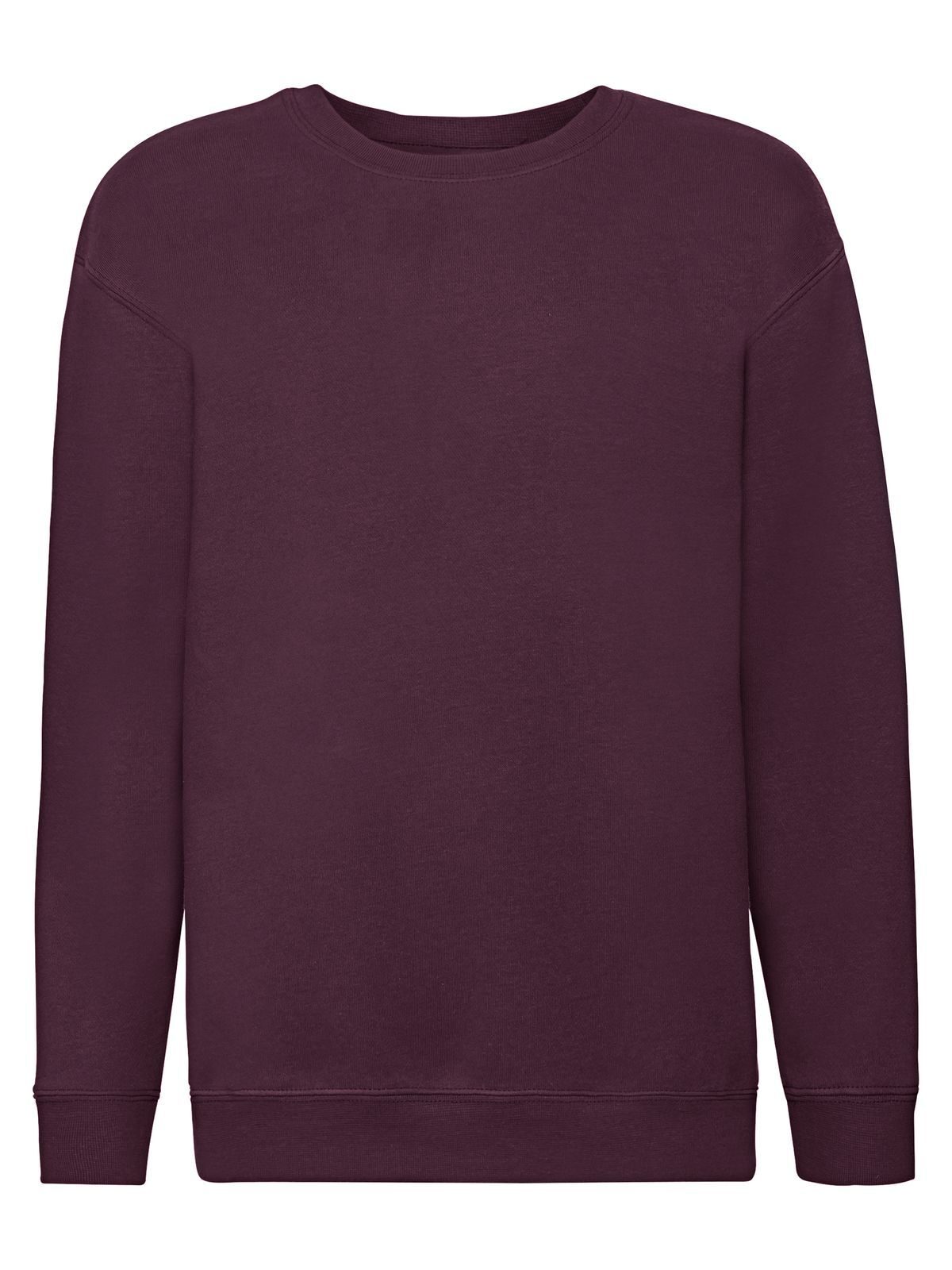 Premium Set-In Sweat Kinder Sweatshirt / Hoodie – Fruit of the Loom – Farbe Burgundy – individuell veredelbar