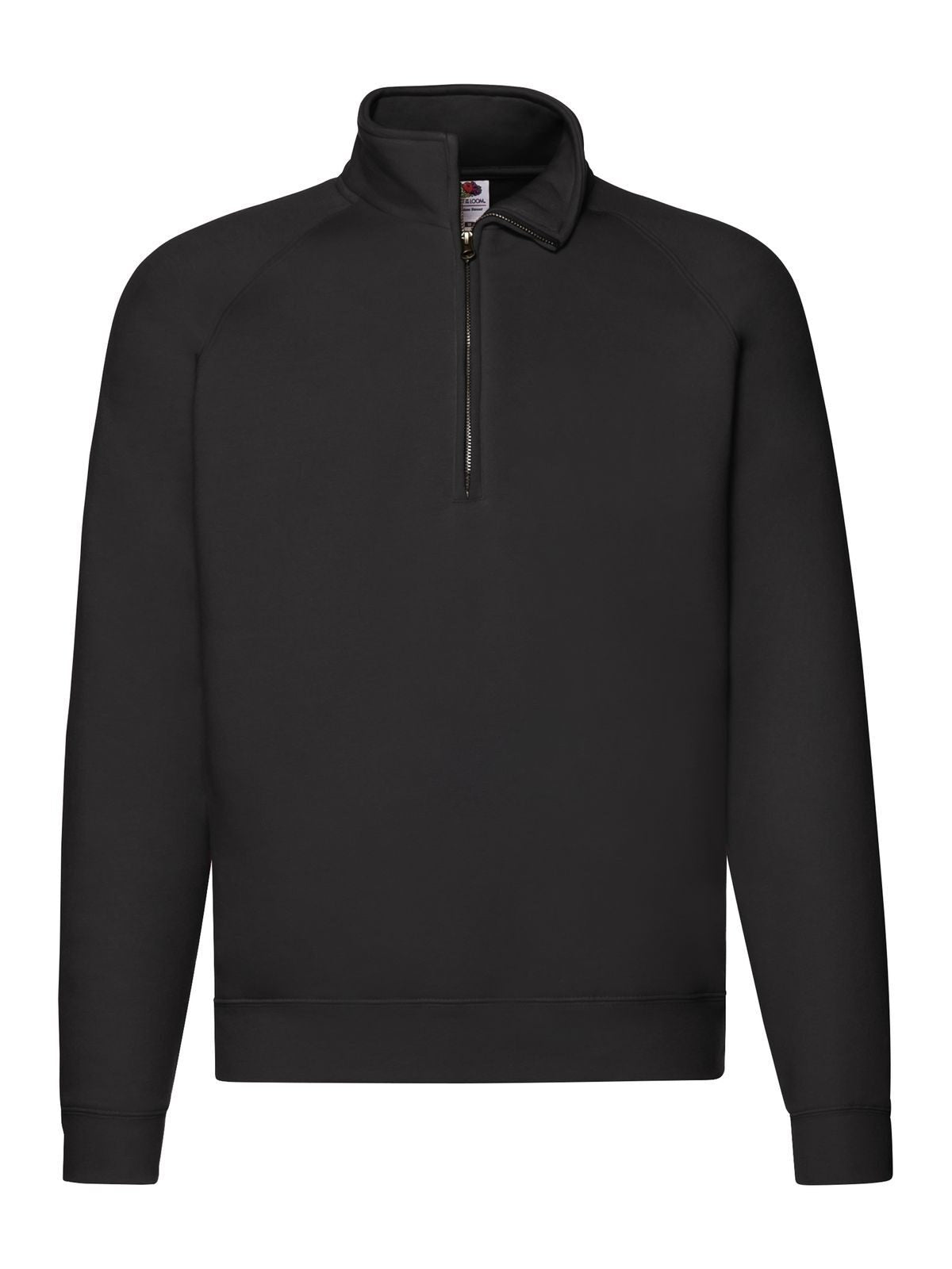 Premium Zip Neck Sweat Herren Sweatshirt / Hoodie – Fruit of the Loom – Farbe Schwarz – individuell veredelbar