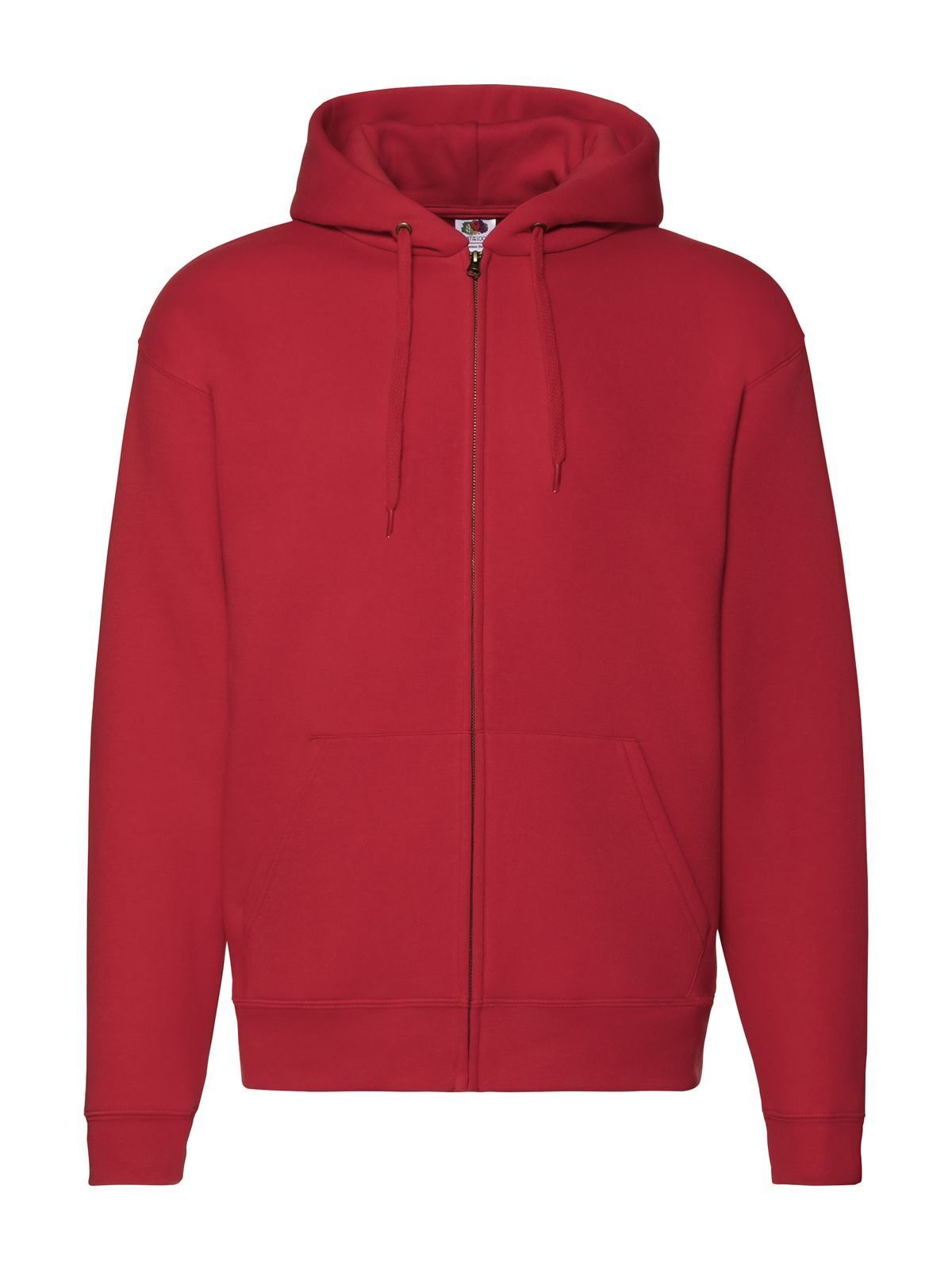 Premium Hooded Sweat Jacket Herren Sweatshirt / Hoodie – Fruit of the Loom – Farbe Rot – individuell veredelbar