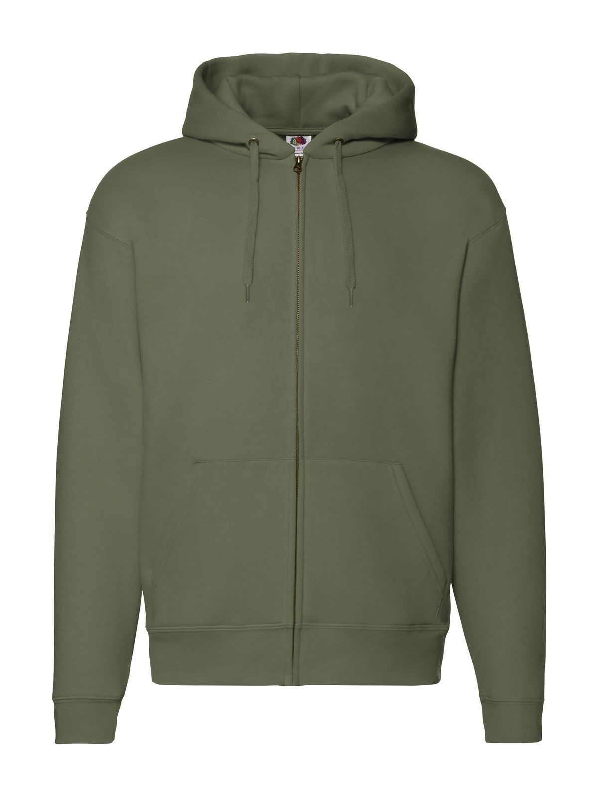 Premium Hooded Sweat Jacket Herren Sweatshirt / Hoodie – Fruit of the Loom – Farbe classic olive – individuell veredelbar