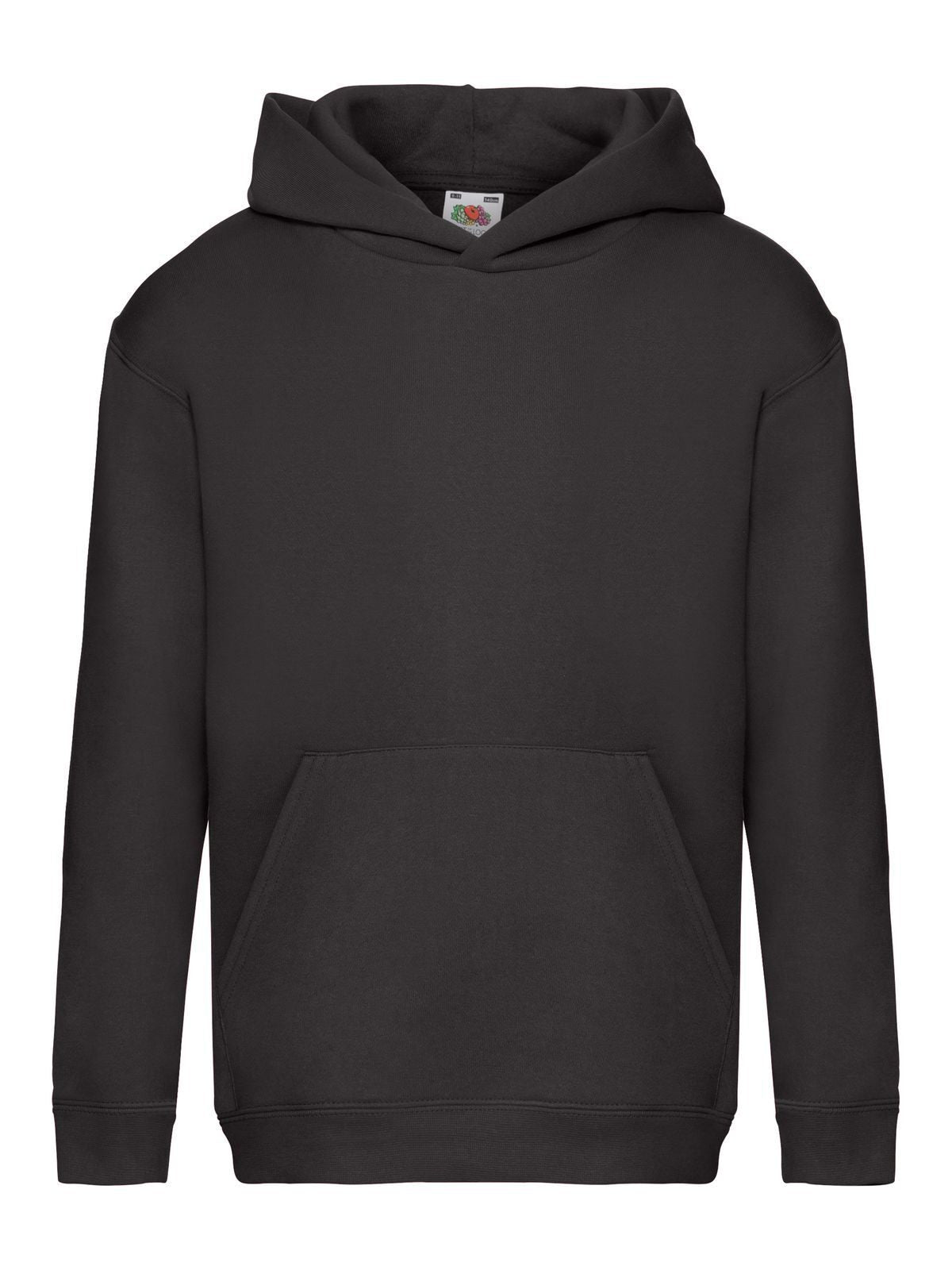 Premium Hooded Sweat Kinder Sweatshirt / Hoodie – Fruit of the Loom – Farbe Schwarz – individuell veredelbar