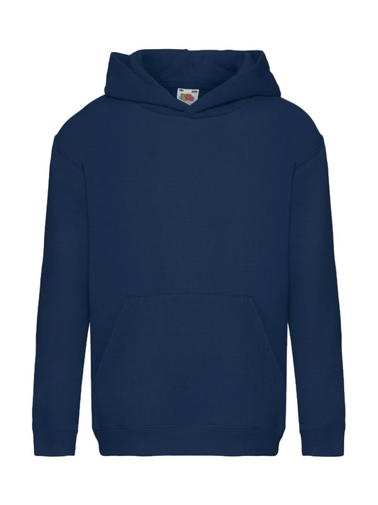Premium Hooded Sweat Kinder Sweatshirt / Hoodie – Fruit of the Loom – Farbe deep navy – individuell veredelbar