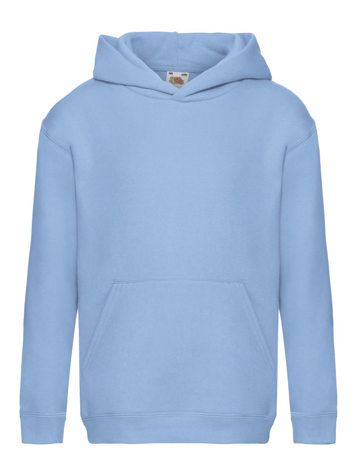 Premium Hooded Sweat Kinder Sweatshirt / Hoodie – Fruit of the Loom – Farbe Hellblau – individuell veredelbar